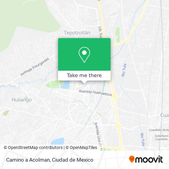 Camino a Acolman map