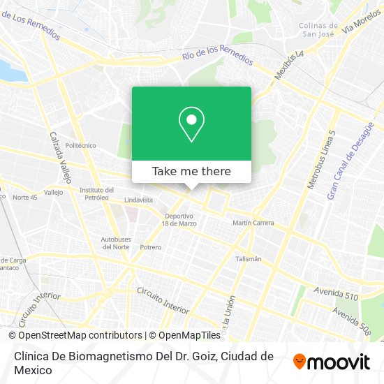 Clínica De Biomagnetismo Del Dr. Goiz map