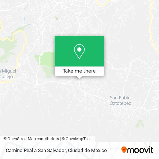 Camino Real a San Salvador map