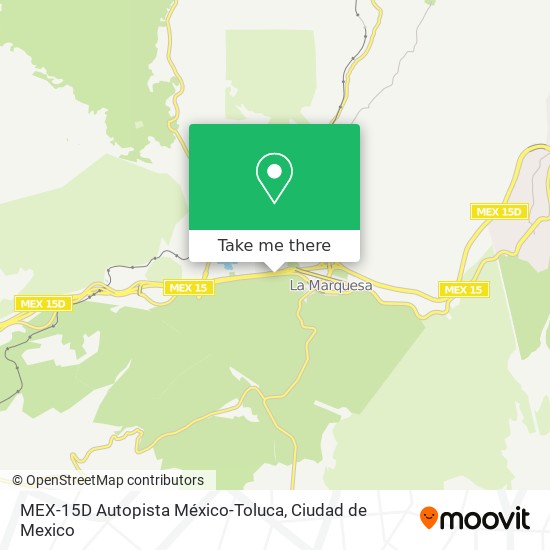MEX-15D Autopista México-Toluca map
