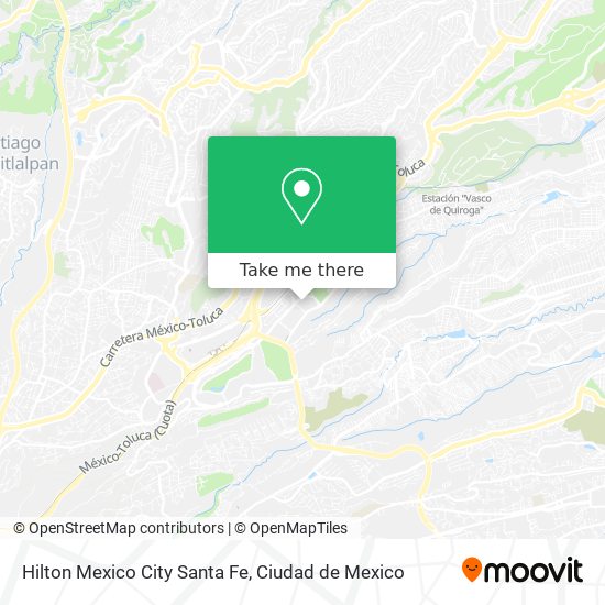 Hilton Mexico City Santa Fe map