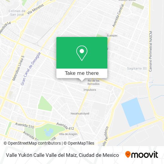 Valle Yukón Calle Valle del Maíz map