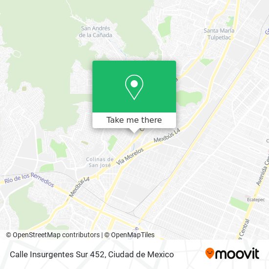 Mapa de Calle Insurgentes Sur 452