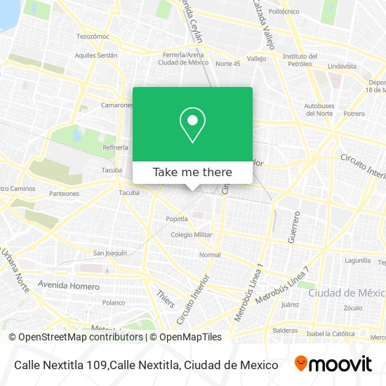Calle Nextitla 109,Calle Nextitla map