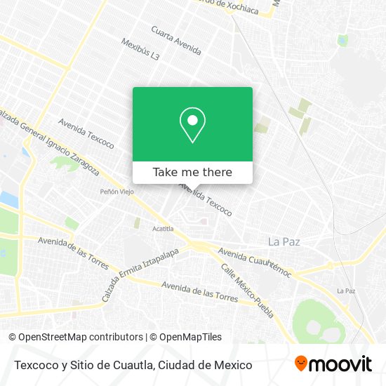 Mapa de Texcoco y Sitio de Cuautla