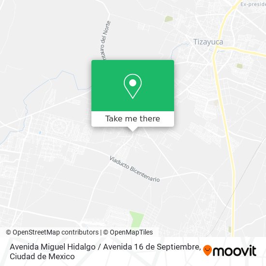 Mapa de Avenida Miguel Hidalgo / Avenida 16 de Septiembre