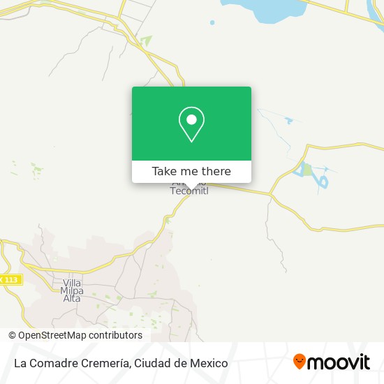 La Comadre Cremería map