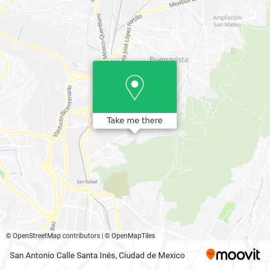 Mapa de San Antonio Calle Santa Inés