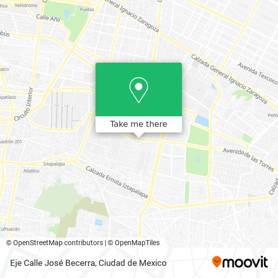 Eje Calle José Becerra map