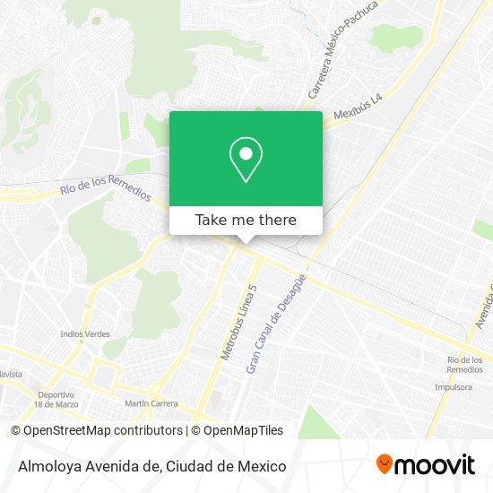 Mapa de Almoloya Avenida de