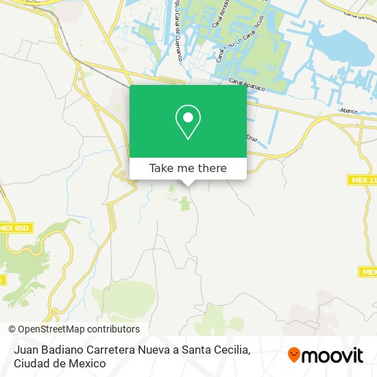 Juan Badiano Carretera Nueva a Santa Cecilia map