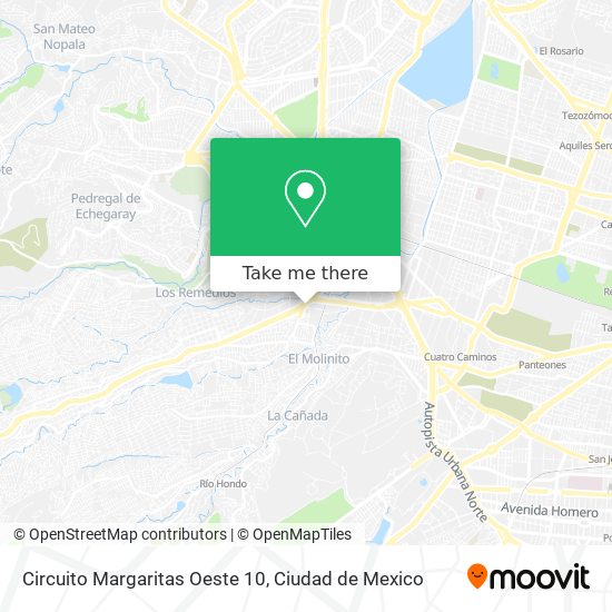 Circuito Margaritas Oeste 10 map
