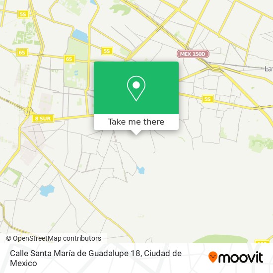 Mapa de Calle Santa María de Guadalupe 18