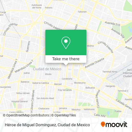 Héroe de Miguel Domínguez map