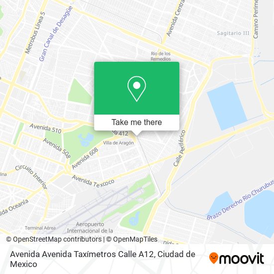 Mapa de Avenida Avenida Taxímetros Calle A12