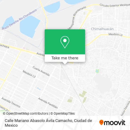 Mapa de Calle Mariano Abasolo Ávila Camacho