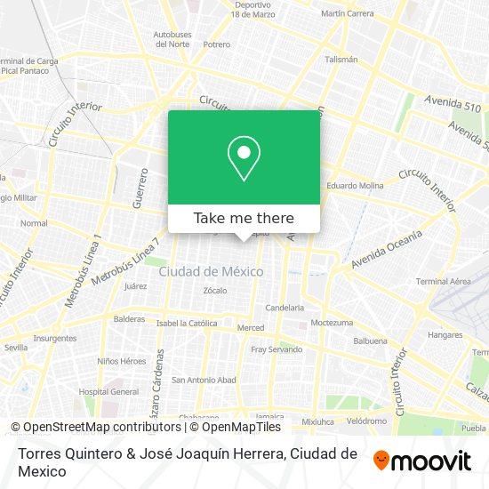 Torres Quintero & José Joaquín Herrera map