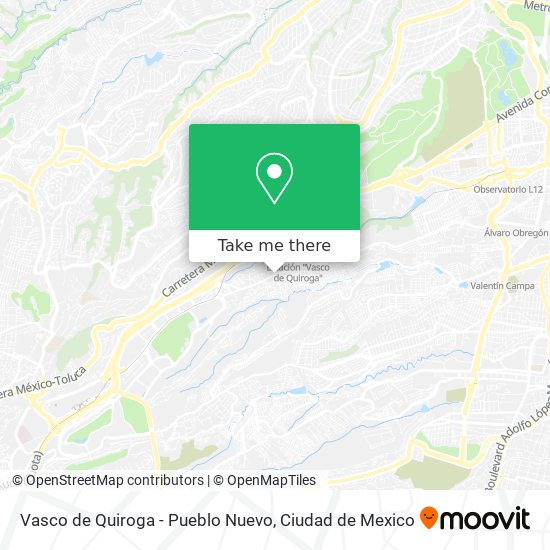 Vasco de Quiroga - Pueblo Nuevo map