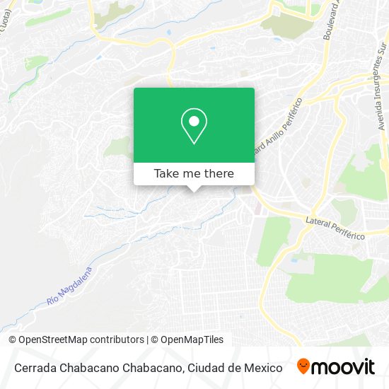 Mapa de Cerrada Chabacano Chabacano