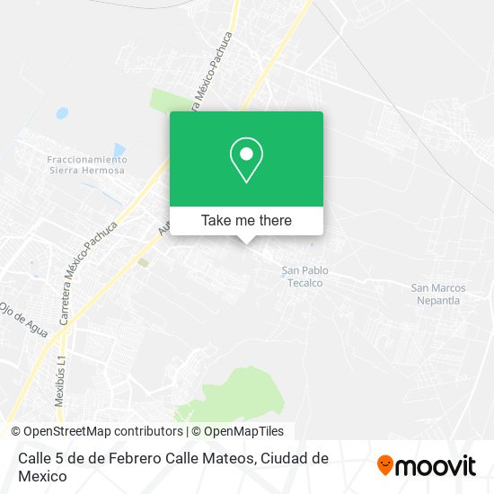 Calle 5 de de Febrero Calle Mateos map