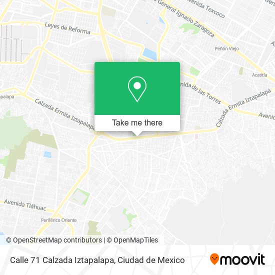 Calle 71 Calzada Iztapalapa map