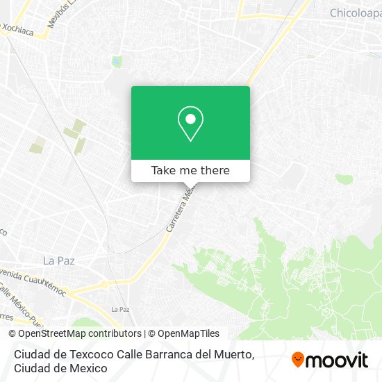 Mapa de Ciudad de Texcoco Calle Barranca del Muerto