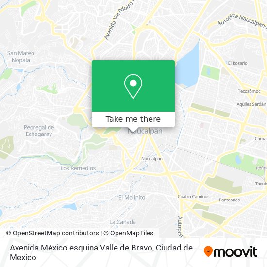 Mapa de Avenida México esquina Valle de Bravo