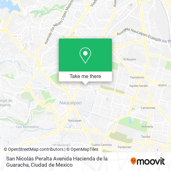 San Nicolás Peralta Avenida Hacienda de la Guaracha map
