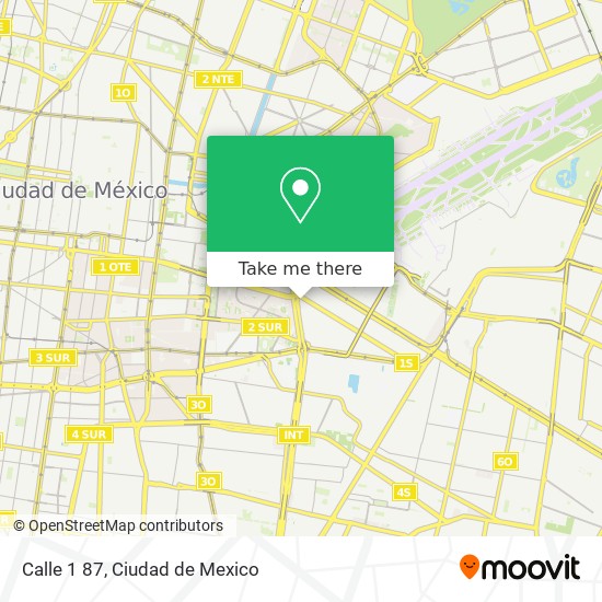 Calle 1 87 map