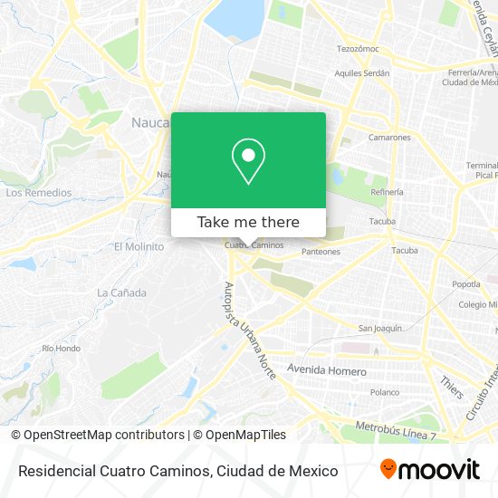 Residencial Cuatro Caminos map