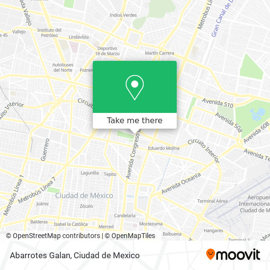 Abarrotes Galan map