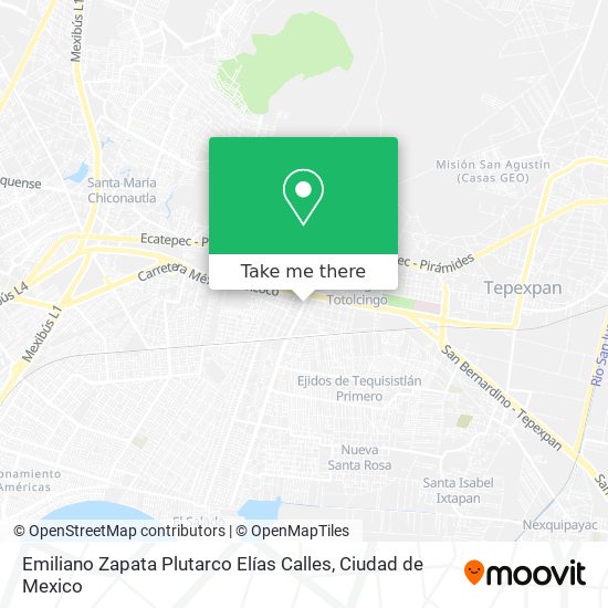 Mapa de Emiliano Zapata Plutarco Elías Calles