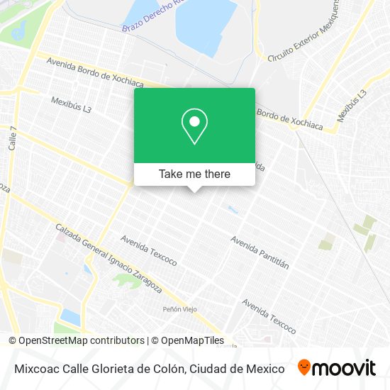 Mapa de Mixcoac Calle Glorieta de Colón