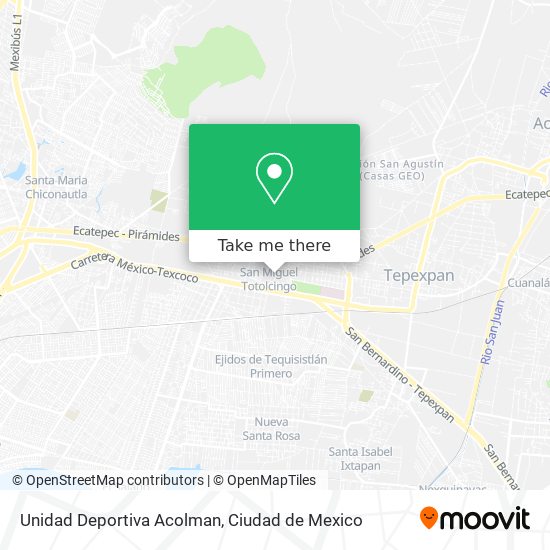 Unidad Deportiva Acolman map