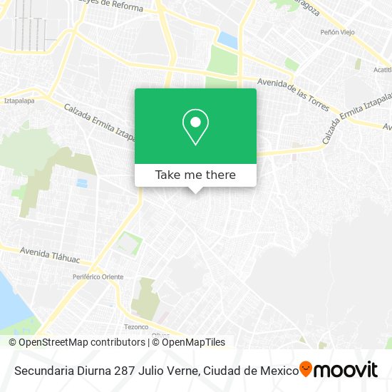 Secundaria Diurna 287 Julio Verne map