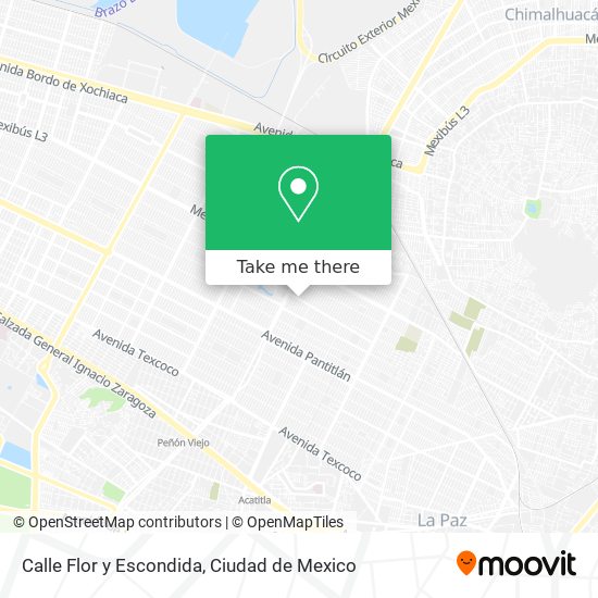 Mapa de Calle Flor y Escondida