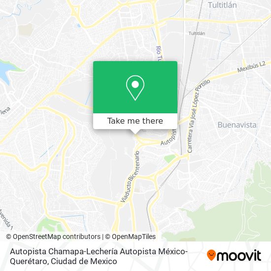 Mapa de Autopista Chamapa-Lechería Autopista México-Querétaro