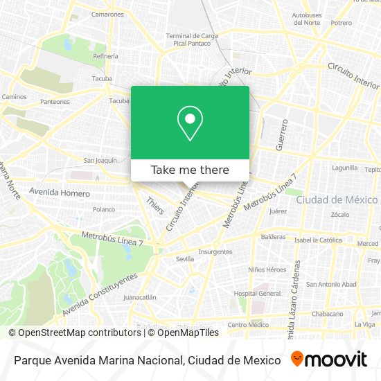 Parque Avenida Marina Nacional map