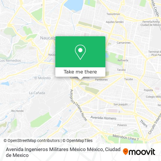 Avenida Ingenieros Militares México México map