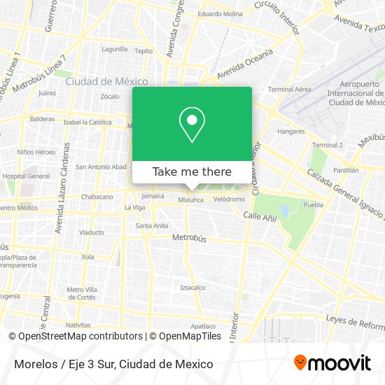 Morelos / Eje 3 Sur map