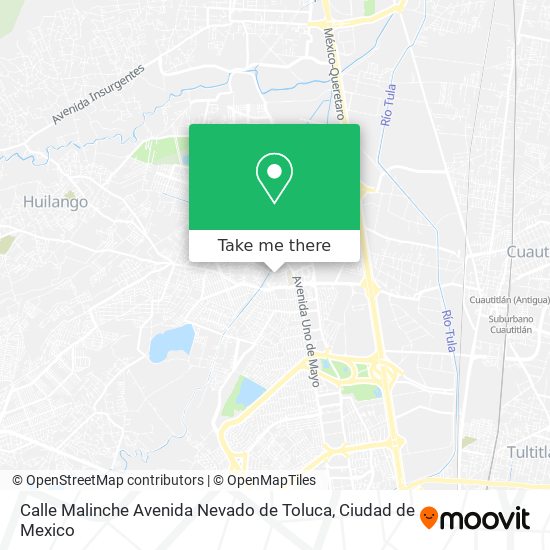 Calle Malinche Avenida Nevado de Toluca map