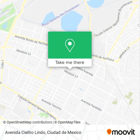 Mapa de Avenida Cielito Lindo