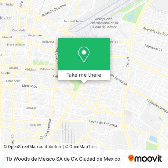 Mapa de Tb Woods de Mexico SA de CV