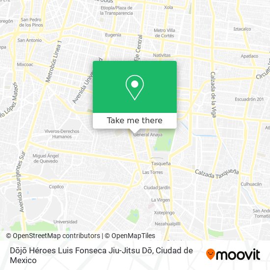 Dōjō Héroes Luis Fonseca Jiu-Jitsu Dō map