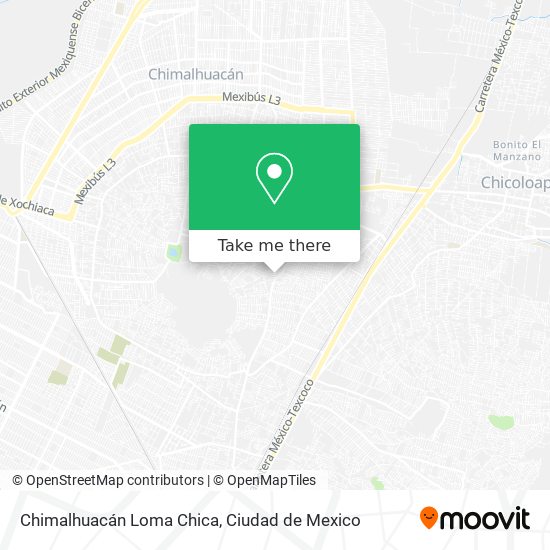 Chimalhuacán Loma Chica map