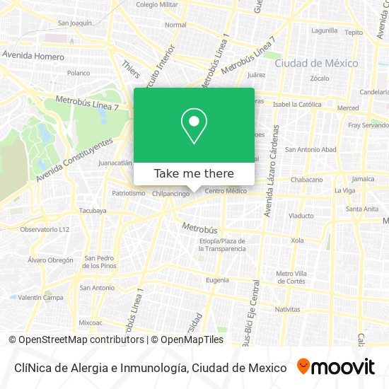 ClíNica de Alergia e Inmunología map