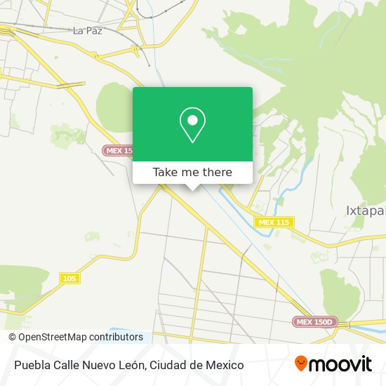 Mapa de Puebla Calle Nuevo León