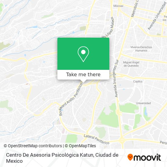 Centro De Asesoria Psicológica Katun map