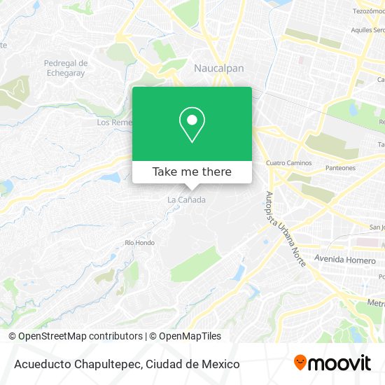 Acueducto Chapultepec map