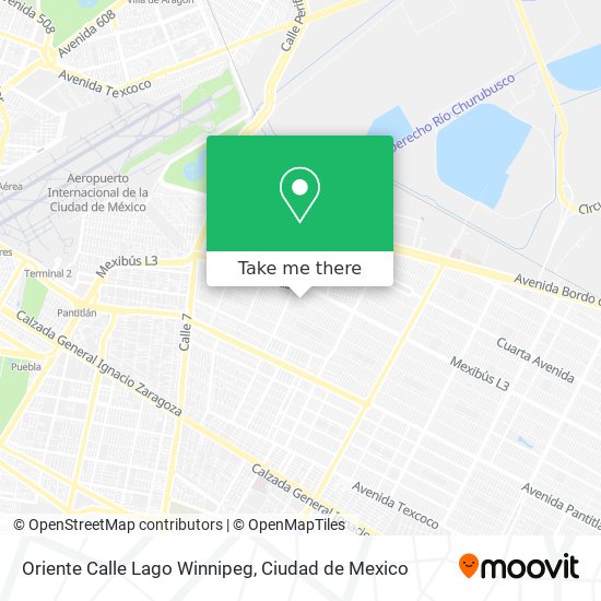 Oriente Calle Lago Winnipeg map